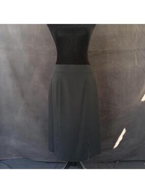 Vintage Black Midi Skirt Minimalist